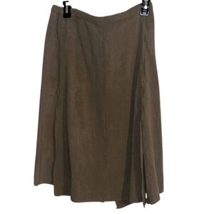 🌹EE:SOME OLIVE LINEN SKIRT
